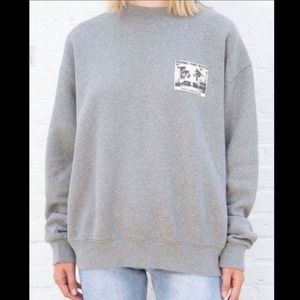 Grey Brandy Melville Bring The Noize Sweatshirt